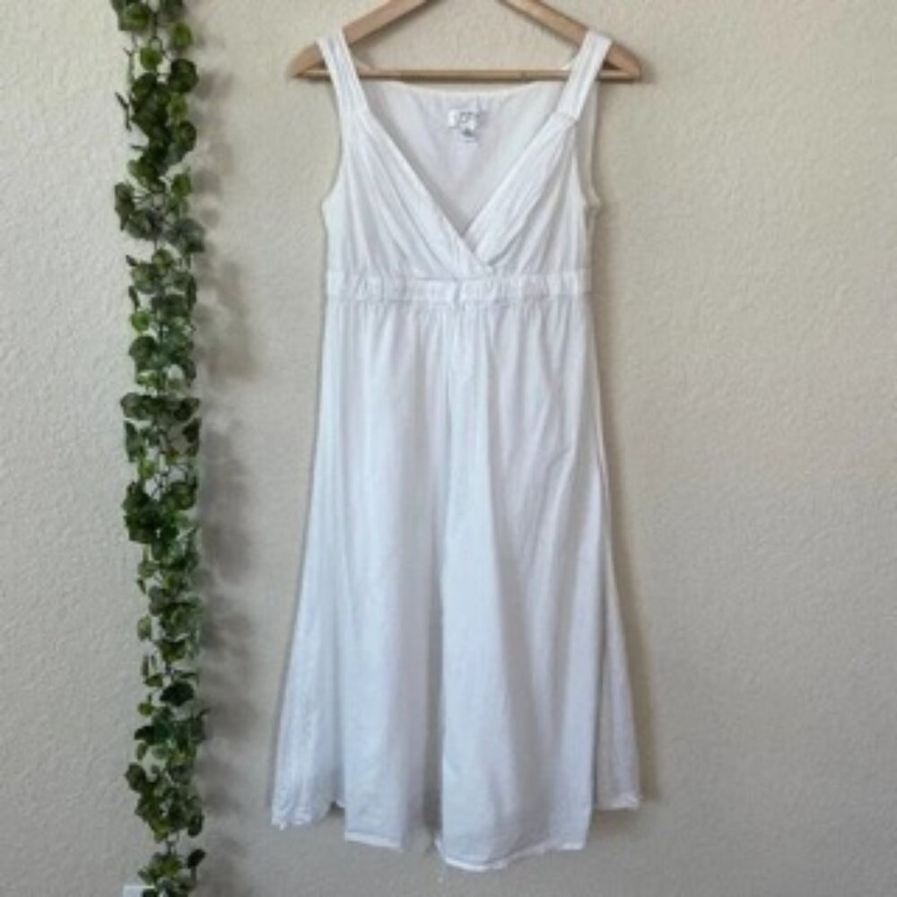 LOFT | DRESS SIZE 2 WHITE COTTON